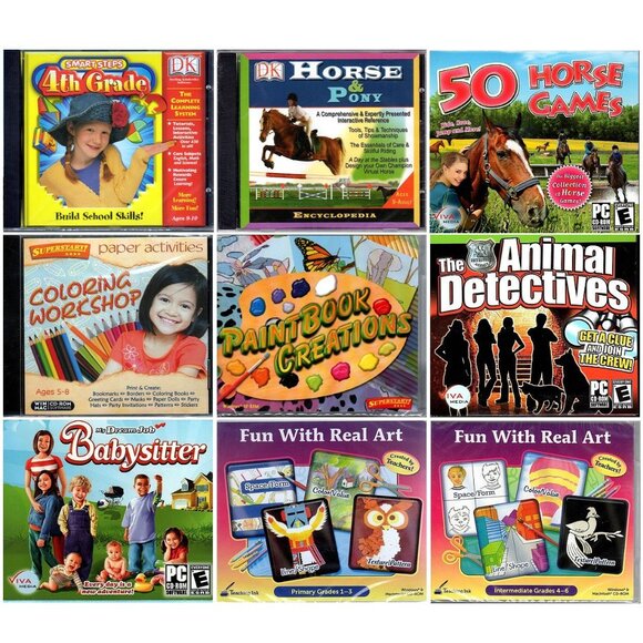 9 Kids CD-ROMs LOT#3 - (2007-2010) PC Software CLEARANCE- NEW in Jewel Cases - Picture 1 of 13